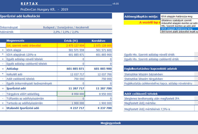REPTAX v24 - Támogatói előfizetés