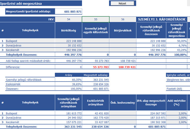 REPTAX v22 - Interaktív beszámolókészítő és adókalkulációs excel